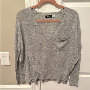 BDG Gray Long Sleeve Relaxed Thin Sweater